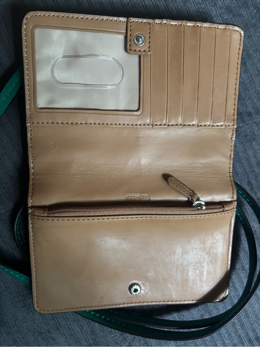 Coach Colorblock Leather Crossbody Wallet - Picture 6 of 6